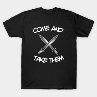 Come and Take Them Spartan Quote T-Shirt